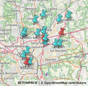 Mappa Via Piersanti Mattarella, 20093 Cologno Monzese MI, Italia (6.55647)