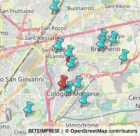 Mappa Via Ottorino Respighi, 20093 Cologno Monzese MI, Italia (1.84214)