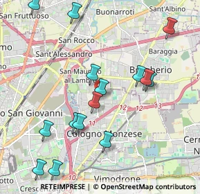 Mappa Via Ottorino Respighi, 20093 Cologno Monzese MI, Italia (2.22133)
