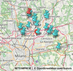 Mappa Via Ottorino Respighi, 20093 Cologno Monzese MI, Italia (6.34895)