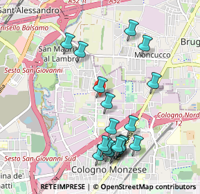 Mappa Via Ottorino Respighi, 20093 Cologno Monzese MI, Italia (1.059)