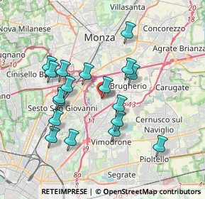 Mappa Via Ottorino Respighi, 20093 Cologno Monzese MI, Italia (3.42444)