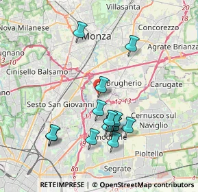 Mappa Via Ottorino Respighi, 20093 Cologno Monzese MI, Italia (3.53667)