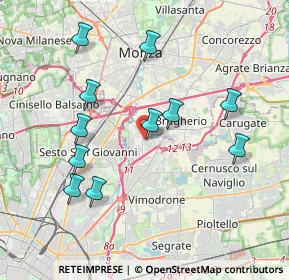 Mappa Via Ottorino Respighi, 20093 Cologno Monzese MI, Italia (3.85636)