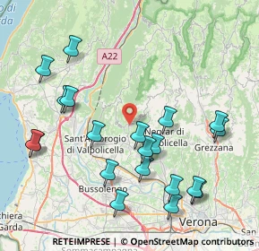 Mappa Via Carcirago, 37022 Fumane VR, Italia (8.9585)