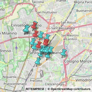 Mappa Viale A. Gramsci, 20099 Sesto San Giovanni MI, Italia (1.282)