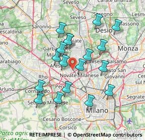 Mappa Via Risorgimento, 20021 Bollate MI, Italia (6.65889)