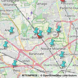 Mappa Via San Sebastiano, 20021 Bollate MI, Italia (2.61909)