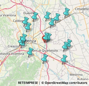 Mappa Via Monte Adamello, 36040 Torri di Quartesolo VI, Italia (7.22)