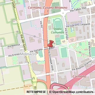 Mappa Via Giuseppe Verdi, 18, 20032 Cormano, Milano (Lombardia)