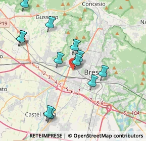 Mappa Via Rose, 25126 Brescia BS, Italia (4.00583)