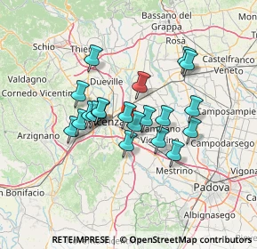 Mappa Via Monte Carso, 36040 Torri di Quartesolo VI, Italia (10.6755)