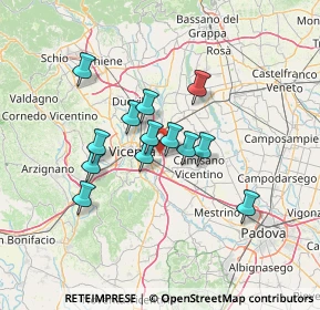 Mappa Via Monte Carso, 36040 Torri di Quartesolo VI, Italia (10.53846)