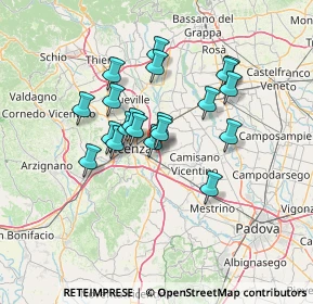 Mappa Via Monte Carso, 36040 Torri di Quartesolo VI, Italia (10.9315)