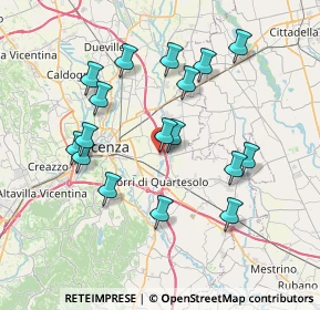 Mappa Via Monte Carso, 36040 Torri di Quartesolo VI, Italia (7.21471)