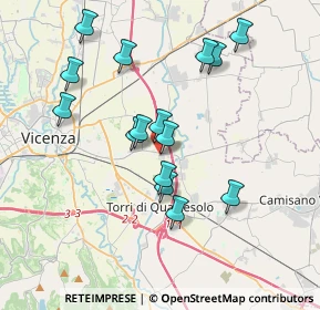 Mappa Via Monte Carso, 36040 Torri di Quartesolo VI, Italia (3.47667)