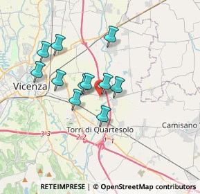 Mappa Via Monte Carso, 36040 Torri di Quartesolo VI, Italia (2.84909)