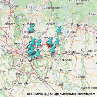 Mappa Via Isonzo, 20060 Pessano Con Bornago MI, Italia (10.215)