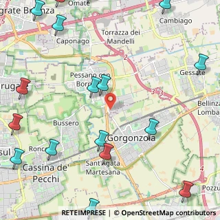 Mappa Via Isonzo, 20060 Pessano Con Bornago MI, Italia (3.29412)