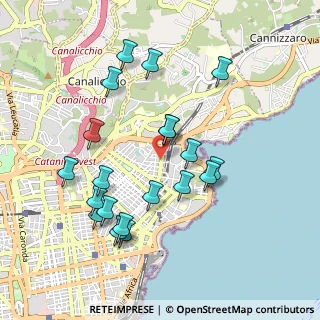 Mappa Via de Caro, 95126 Catania CT, Italia (1.0825)