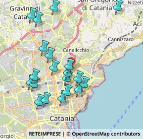 Mappa Via Claudio Claudiano, 95126 Catania CT, Italia (2.2525)