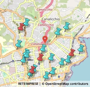 Mappa Via Claudio Claudiano, 95126 Catania CT, Italia (1.3565)