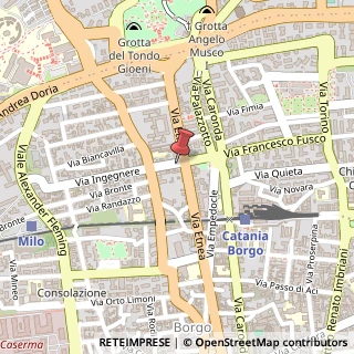 Mappa Via Ingegnere, 15, 95125 Catania, Catania (Sicilia)