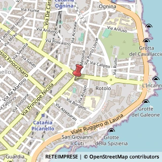 Mappa Via Spina, 95126 Catania CT, Italia, 95126 Catania, Catania (Sicilia)
