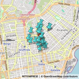 Mappa Via Sassari, 95128 Catania CT, Italia (0.2555)