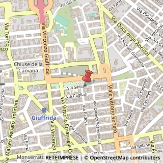 Mappa Via Sassari, 62, 95127 Catania, Catania (Sicilia)