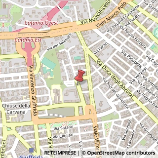 Mappa Via Gustavo Vagliasindi,  12, 95126 Catania, Catania (Sicilia)