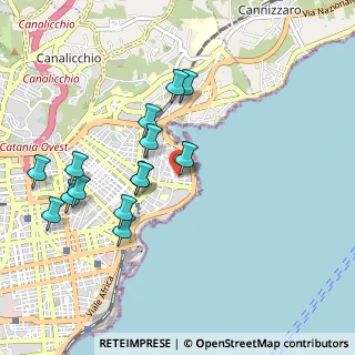 Mappa Via Ruilio, 95126 Catania CT, Italia (1.09429)
