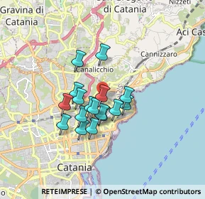 Mappa Via Giuseppe Tartini, 95126 Catania CT, Italia (1.36412)