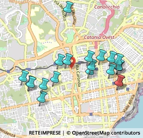 Mappa Via Giuseppe Leocata, 95125 Catania CT, Italia (1.1205)