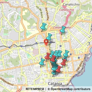 Mappa Via Giuseppe Leocata, 95125 Catania CT, Italia (1.14)