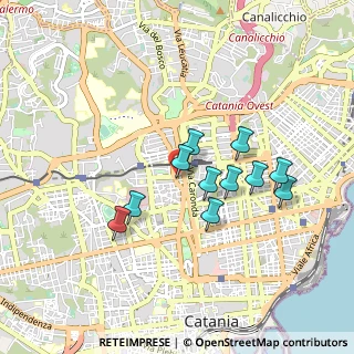 Mappa Via Giuseppe Leocata, 95125 Catania CT, Italia (0.84182)
