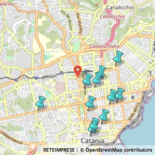 Mappa Via Giuseppe Leocata, 95125 Catania CT, Italia (1.25909)