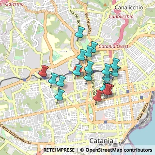 Mappa Via Eleonora D'Angiò, 95125 Catania CT, Italia (0.8345)