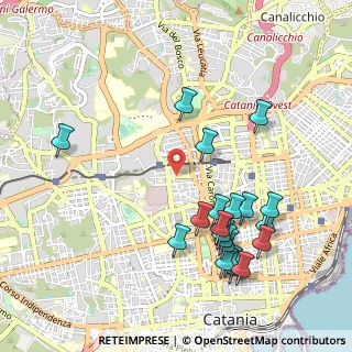 Mappa Via Eleonora D'Angiò, 95125 Catania CT, Italia (1.2515)