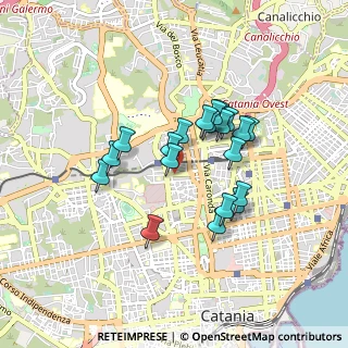 Mappa Via Eleonora D'Angiò, 95125 Catania CT, Italia (0.7835)