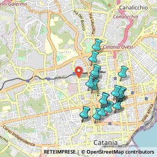 Mappa Via Milo, 95125 Catania CT, Italia (1.145)