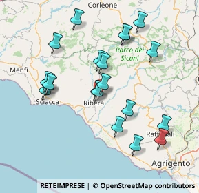 Mappa SS386, 92010 Ribera AG, Italia (16.9395)