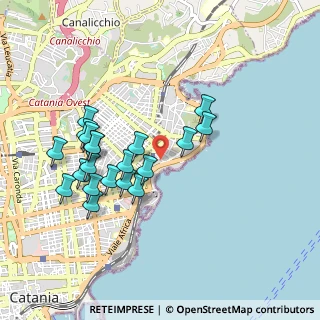 Mappa V.le Alcide De Gasperi, 95127 Catania CT, Italia (1.012)