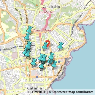 Mappa Via Napoli, 95128 Catania CT, Italia (1.017)