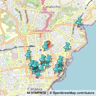 Mappa Via Napoli, 95128 Catania CT, Italia (1.211)