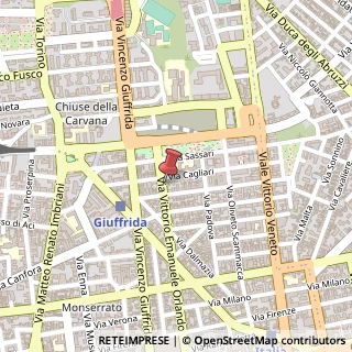 Mappa Via Vittorio Emanuele Orlando, 174, 95127 Catania, Catania (Sicilia)