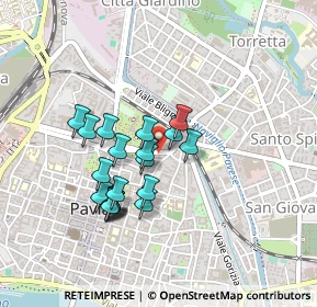 Mappa Via Brugnatelli, 27100 Pavia PV, Italia (0.366)