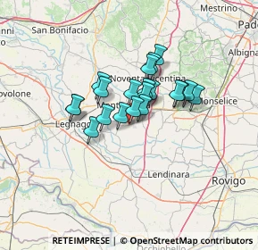 Mappa Via della Scodosia, 35040 Casale di Scodosia PD, Italia (8.971)