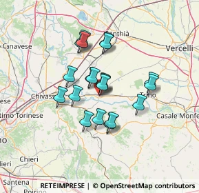 Mappa Via Carducci, 13044 Crescentino VC, Italia (10.23)