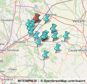 Mappa Via Carducci, 13044 Crescentino VC, Italia (9.738)